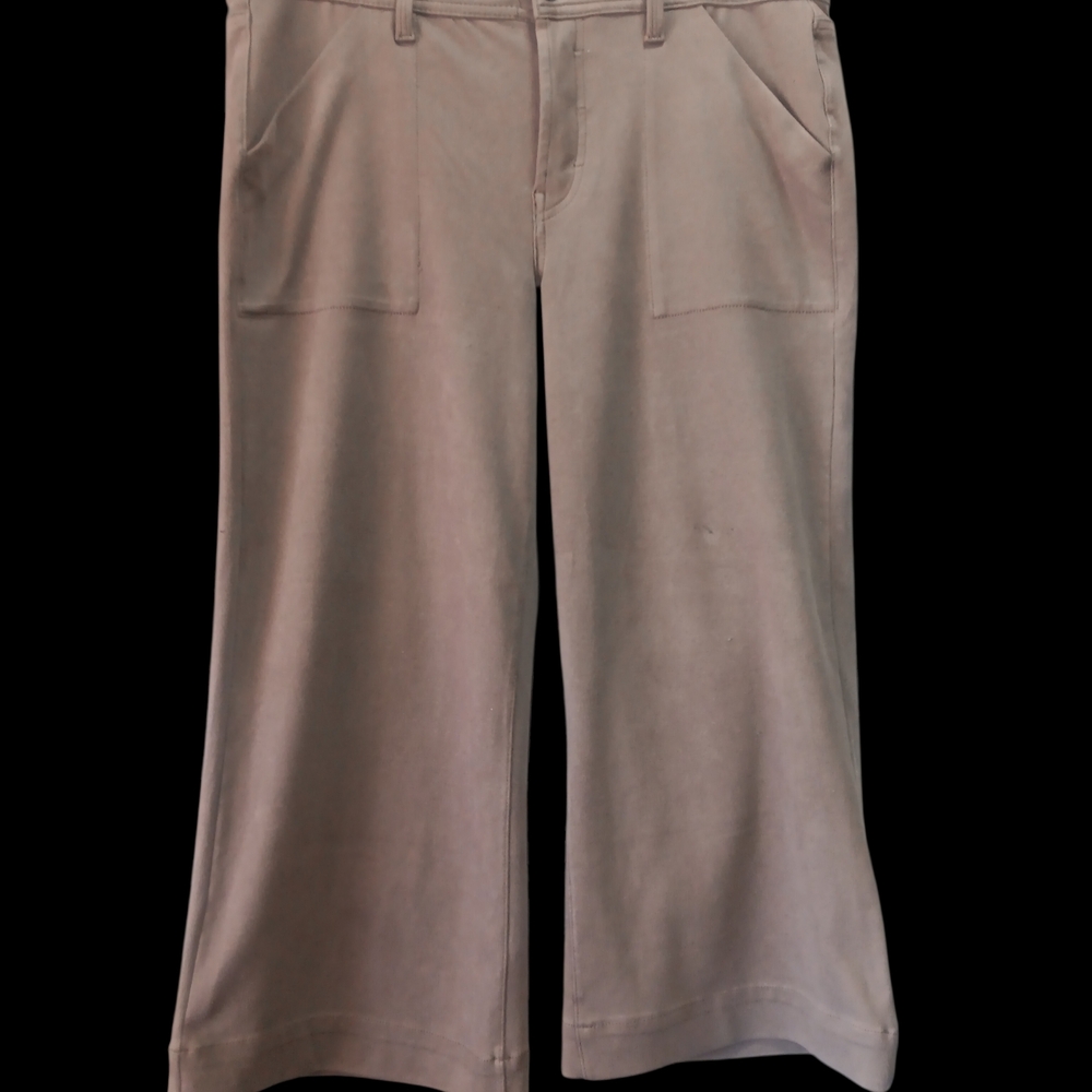 STITCH FIX Suede Feel Tan Wide-Leg Crop Pants